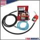 110V Electric Oil Fuel Diesel Gas Transfer Pump withMeter Manual Nozzle Hose