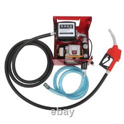 110V Electric Oil Fuel Diesel Gas Transfer Pump withMeter Manual Nozzle Hose