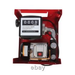 110V Electric Oil Fuel Diesel Gas Transfer Pump withMeter Manual Nozzle Hose