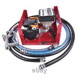 110V Electric Oil Fuel Diesel Transfer Pump & Meter & 2/4m Hose & Manual Nozzle