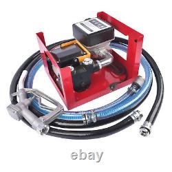 110V Electric Oil Fuel Diesel Transfer Pump & Meter & 2/4m Hose & Manual Nozzle