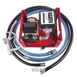 110V Electric Oil Fuel Diesel Transfer Pump & Meter & 2/4m Hose & Manual Nozzle