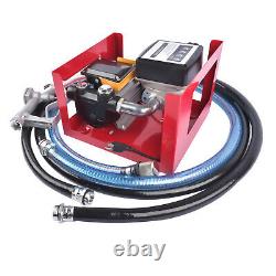 110V Electric Oil Fuel Diesel Transfer Pump & Meter & 2/4m Hose & Manual Nozzle