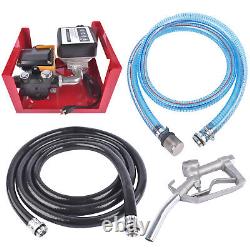 110V Electric Oil Fuel Diesel Transfer Pump & Meter & 2/4m Hose & Manual Nozzle