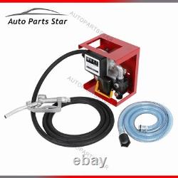 110V Electric Oil Fuel Diesel Transfer Pump & Meter & Hose & Manual Nozzle Set