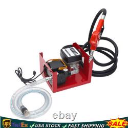 110V Electric Oil Fuel Diesel Transfer Pump With Nozzle Meterr Oil Fuel Diesel New