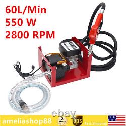 110V Electric Oil Fuel Diesel Transfer Pump With Nozzle Meterr Oil Fuel Diesel New