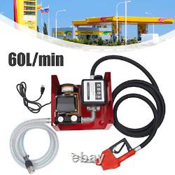 110V Electric Oil Fuel Diesel Transfer Pump With Nozzle Meterr Oil Fuel Diesel New