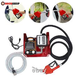 110V Electric Oil Fuel Diesel Transfer Pump with Hoses and Nozzle Durable