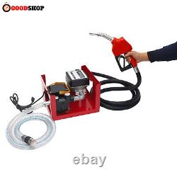 110V Electric Oil Fuel Diesel Transfer Pump with Hoses and Nozzle Durable