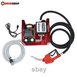 110V Electric Oil Fuel Diesel Transfer Pump with Hoses and Nozzle Durable