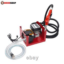 110V Electric Oil Fuel Diesel Transfer Pump with Hoses and Nozzle Durable