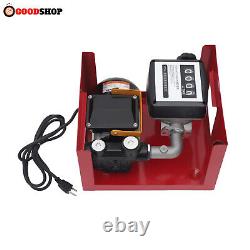 110V Electric Oil Fuel Diesel Transfer Pump with Hoses and Nozzle Durable