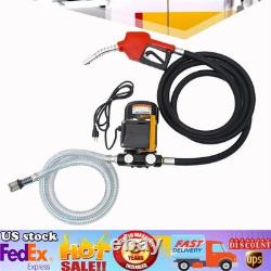 110V Self-Priming Pume With Hose Nozzle Electric Diesel Oil Fuel Transfer Pump Kit