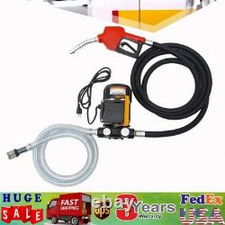 110V Self-Priming Pume With Hose Nozzle Electric Diesel Oil Fuel Transfer Pump Kit