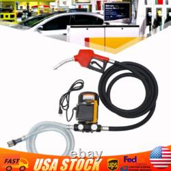 110V Self-Priming Pume With Hose Nozzle Electric Diesel Oil Fuel Transfer Pump Kit