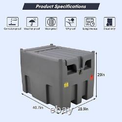 116 Gal Portable Oil Fuel Tank with12V Electric Transfer Pump &Auto Fueling Nozzle