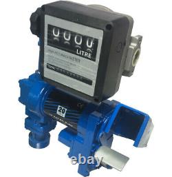 12 V Diesel Petrol Gasoline Anti-Explosive Fuel Transfer Pump with Oil Meter 20GPM