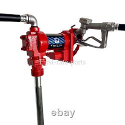 12 Volt 20 GPM Fuel Transfer Pump Diesel Gas Gasoline Kerosene High Quality Red