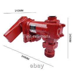 12 Volt 20 GPM Fuel Transfer Pump Diesel Gas Gasoline Kerosene High Quality Red