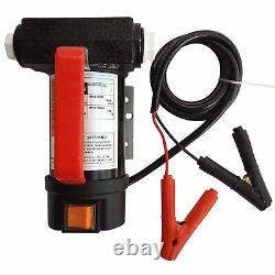 12V 10 GPM Electric Diesel Oil And Fuel Transfer Extractor Pump with Nozzle & Hose