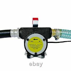 12V 10GPM Electric Diesel Oil And Fuel Transfer Extractor Pump with Nozzle & Hose