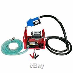 12V 155W Electric Diesel Oil Fuel Transfer Pump with Mechanical Meter Hose Nozzle