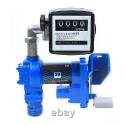 12V 20GPM Diesel Gasoline Anti-Explosive Fuel Transfer Pump with Oil Meter New