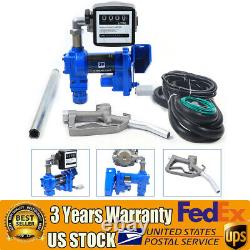 12V 20GPM Fuel Transfer Pump Diesel Gasoline Anti-Explosive with Oil Meter 265W