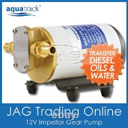 12V AQUATRACK IMPELLOR GEAR PUMP- Water/Diesel/Fuel/Scavenge/Oil Transfer/Marine