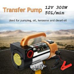 12V Car Portable Fuel Diesel Pump Oil Transfer Pump Self Priming 50L/Min 260W US