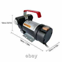 12V DC 155W Electric Fuel Transfer Pump Diesel Kerosene Oil with Hose Nozzle