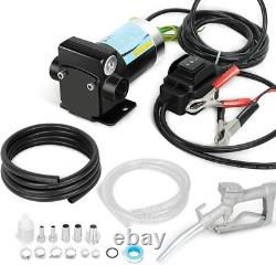 12V DC 3.7GPM Gasoline Diesel Oil Transfer Pump Fuel Diesel Kerosene Pump Hoses