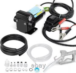 12V DC 3.7GPM Gasoline Diesel Oil Transfer Pump Fuel Diesel Kerosene Pump Hoses