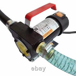 12V DC 60L/min Electric Fuel Transfer Pump Diesel Kerosene Oil WithHose and Nozzle