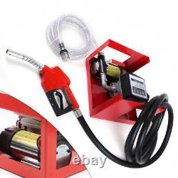 12V DC Electric Oil Fuel Diesel Transfer Pump With Mechanical Meter, Hose, Nozzle