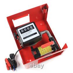 12V DC Electric Oil Fuel Diesel Transfer Pump With Mechanical Meter, Hose, Nozzle