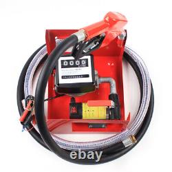 12V DC Electric Oil Fuel Diesel Transfer Pump With Mechanical Meter, Hose, Nozzle