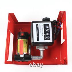 12V DC Electric Oil Fuel Diesel Transfer Pump With Mechanical Meter, Hose, Nozzle