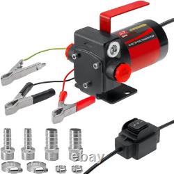 12V Fuel Transfer Pump Gasoline Diesel Mineral Oil Reversible Overheat Safe
