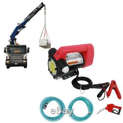 12V Fuel Transfer Pump Oil Diesel Fluid Extractor Electric Pump with Fuel Gun+Hose