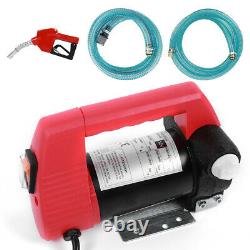 12V Fuel Transfer Pump Oil Diesel Fluid Extractor Electric Pump with Fuel Gun+Hose