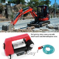 12V Fuel Transfer Pump Oil Diesel Fluid Extractor Electric Pump with Fuel Gun+Hose