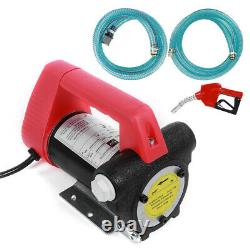 12V Fuel Transfer Pump Oil Diesel Fluid Extractor Electric Pump with Fuel Gun+Hose