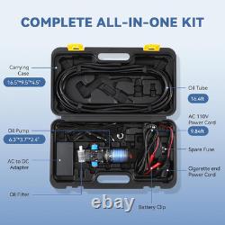 12V Fuel Transfer Pump Set, 95GPH Portable Gasoline Pump 70W Motor Diesel Oil