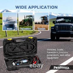 12V Fuel Transfer Pump Set, 95GPH Portable Gasoline Pump 70W Motor Diesel Oil