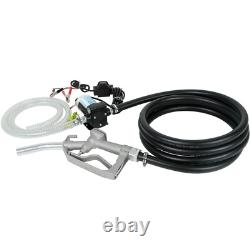 12V Oil Fuel Transfer Pump Kit withHoses & Nozzle for Gasoline Diesel Kerosene