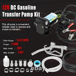 12V Oil Fuel Transfer Pump Kit withHoses & Nozzle for Gasoline Diesel Kerosene