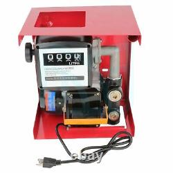 12v Oil Pump Electric Gas Transfer Automatic Oil Fuel Diesel Withmeter Gallon Die
