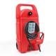15 Gal HDPE Fuel Caddy Tank with Wheels 10ft Hose Hand Pump Gas Diesel Oil Red